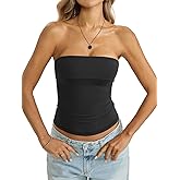 EasyGala Womens Double Lined Tube Tops Non Slip Bandeau Strapless Shirts Slim Fit Sexy Going Out Tank Tops Summer 2026