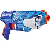 Nerf Elite Disruptor Blaster - 6-Dart Rotating Drum, 6 Official Nerf Elite Darts, Slam Fire, Reflex Blue, 鶹 Exclusive