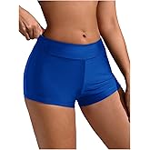 SOLY HUX Women's Swim Shorts High Waisted Bikini Swimsuit Bottoms Board Shorts Beachwear
