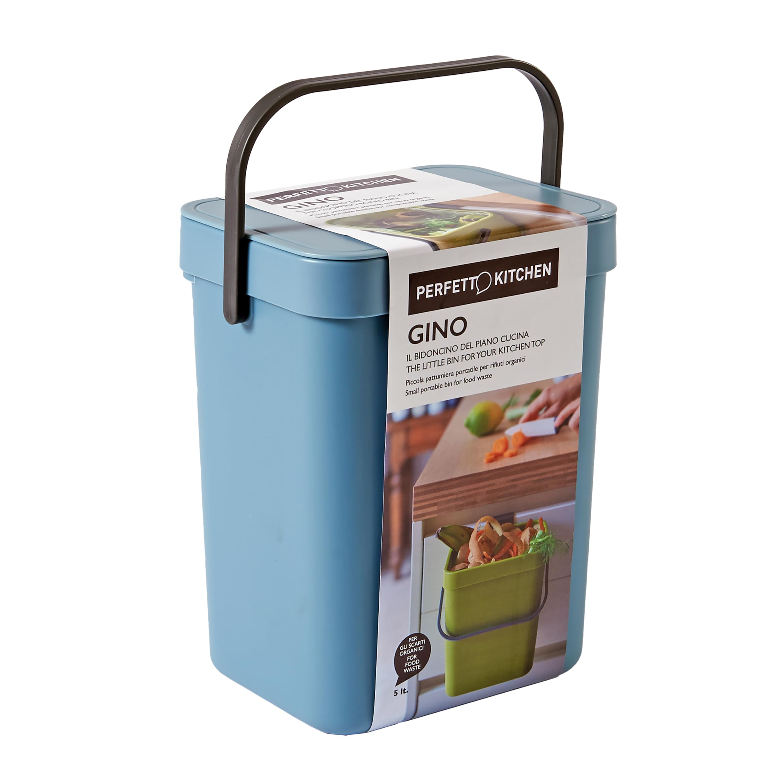 Perfetto Wet/Organic Waste Bin to Hang – Gino Coll. – 5 Litres – Avio