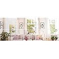 BBTO 10 Pieces Self Adhesive Mirror Stickers 8 x 10 Inch Flexible Cut to Size Mirror Sheets Wall Frameless Small Sheets for Home Living Room Wall Decor