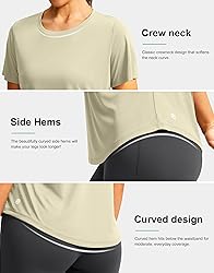 Women's Short Sleeve Workout Shirts Breathable UPF