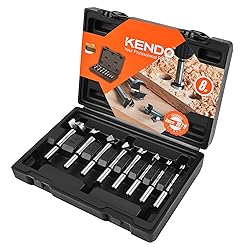 KENDO 8 Piece Forstner Bit Set, Made of Alloy