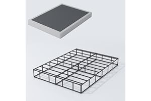 XINXINYAN 4 Inch Box Spring King Size,Heavy Duty Mattress Foundation,Metal Box Springs Only with Fabric Cover Set, Easy Assembly, Noise Free