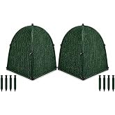 NuVue Products 22250 Winter Snow and Ice Covers for Plants, Shrubs, and Small Trees, Winter Shrub Covers for Snow and Freeze Protection, Pack of 2, Green, 22" x 22" x 22"