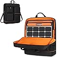 HODRANT Solar Panel Storage Bag with Bright Lining, Travel Solar Panel Carrying Case Compatible with Jackery SolarSaga 100W 100X 200W, Padded Solar Panel Carrier with Multi Pockets & Shoulder Strap