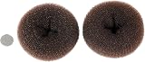 CLOTHOBEAUTY 2pc Extra Large Hair Bun Donut Maker Ring Style Chignon Brown 4.3in view 3