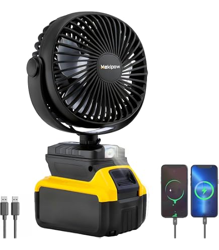 Amazon.com: Battery Operated Fan for Dewalt 20V Max Battery