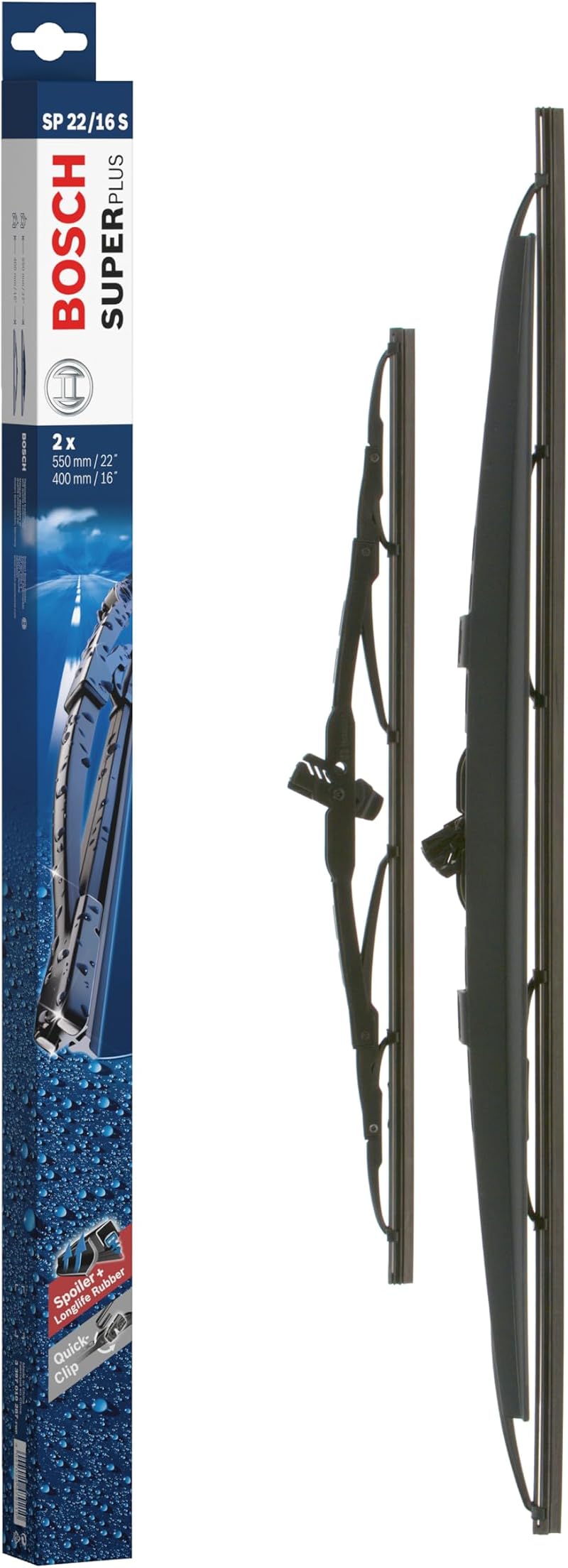 Bosch SuperPlus SP 22/16 S Front Windshield Wiper Blade 550mm 400mm