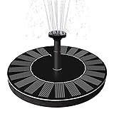 LATITOP Solar Teichpumpe Upgraded 1.5W Solar Brunnenwasserpumpe Springbrunnen Mi