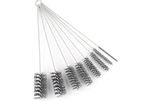 CTSYUQOO 16 Inch Extra Long Pipe Cleaning Brush Set Abrasive Filament, 8 Piece Variety Pack for Removal of Rust, Corrosion, Paint, Etc.