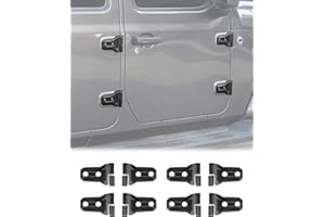 JeCar Door Hinge Cover Trim Exterior Accessories Compatible with Jeep Wrangler JL JLU 2018-2023 & Gladiator JT Truck 2020-202