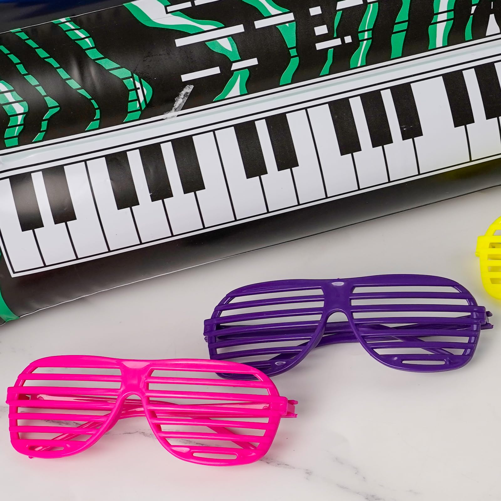 FUTUREPLUSX 18PCS Inflatable Rock Star Toy Set, Inflatable Party Props Musical Instruments for Kids Birthday 80s Party Props