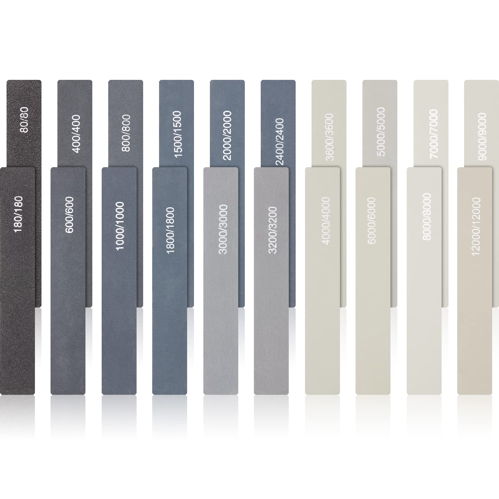 Honoson 20 Pcs Sanding Sticks for Plastic Models Polishing Sticks Assorted Metal and Wood Sanding Tools Accessory for Model Craft Amateur Beginner (Low Grits and High Grits,Classic Style)