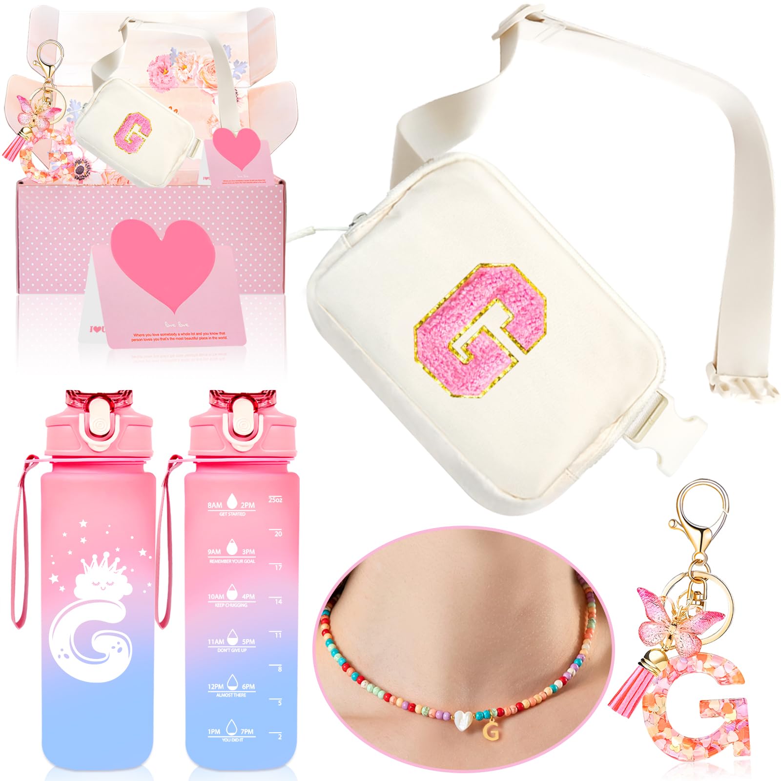 Photo 1 of * only comes with a bag *
Awfrky Personalized Fanny Pack for Girls, Gift Sets for Teen Girls, Birthday Gifts for 4 5 6 7 8 9 10 11 12 13 Year Old Girl, Initial Crossbody Bag Belt Bag for Girl Kids (G)
