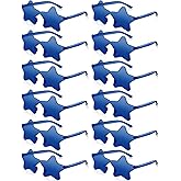 Cindeer 40 Pairs Rimless Star Shape Sunglasses Colorful Transparent Sunglasses Pentagram Glasses for Adult
