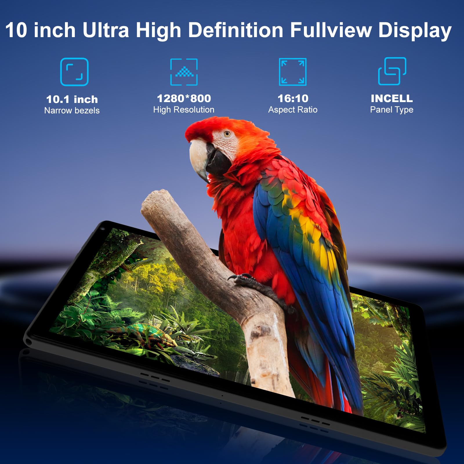 Whitedeer 10 inch Tablet Android 14, 14GB+128GB/2TB Expanded, Octa-Core Tablets, 800 * 1280 HD?WiFi 6?BT 5.0?5000mAh?5MP+8MP, Widevine L1, Tab with Keyboard?Mouse?Stylus?Tablet Case? Headphone(Black)