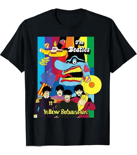 Amazon.com: The Beatles Yellow Cartoon Submarine T-Shirt