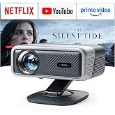 4K Outdoor Projector [Daylight Projector &amp; 80W Dolby Audio Speaker]Native 4K, HDR10+, Autofocus, with 360&deg; Rotating Foldable Stand, Daytime Living Room Home Theater Projector with Wifi and Bluetooth