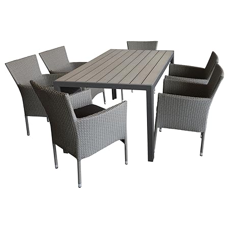 Amazon.de: 7tlg. Gartengarnitur Sitzgarnitur Sitzgruppe Terrassenmöbel