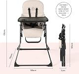 Ickle Bubba Flip Magic Fold Highchair Pearl Grey 15kg 5 Point Harness view 3