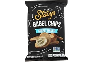 STACY'S PITA CHIPS, Bagel Chips,Simply Naked, Pack of 12, Size 7 OZ - No Artificial Ingredients GMO Free