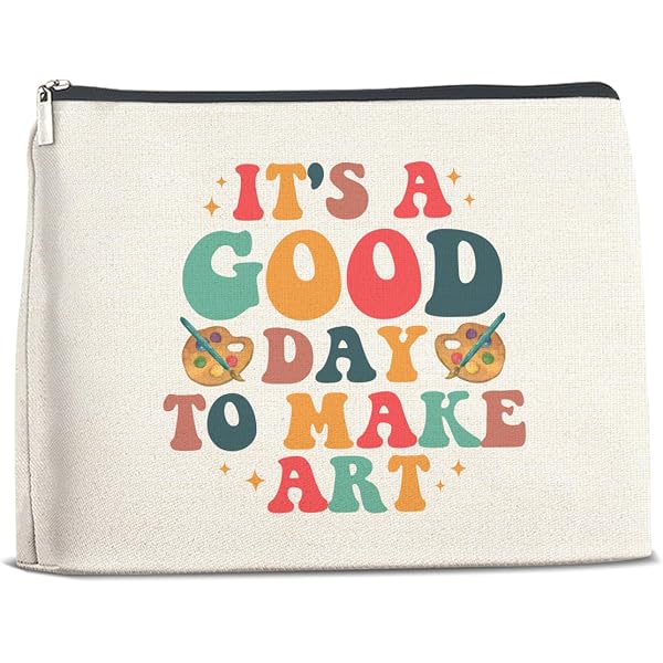 Make-up-Tasche „The Earth Without Art Is Just EH“ – 24x17x4 Cm, Baumwolle, Geschenk Für Künstler & Kunstliebhaber