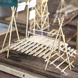 joeji's Kitchen Bamboo Dowel Rods 30cm x 6mm 60 Pack Craft Sticks view 3
