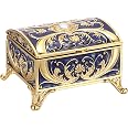 GUSHBIN Enamel Jewelry Box Vintage Style Jewelry Organizer Box Golde