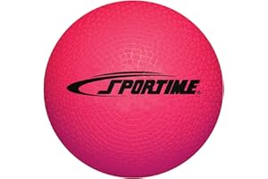 School Smart 1293603 Rubber Playground Ball, 5", Red