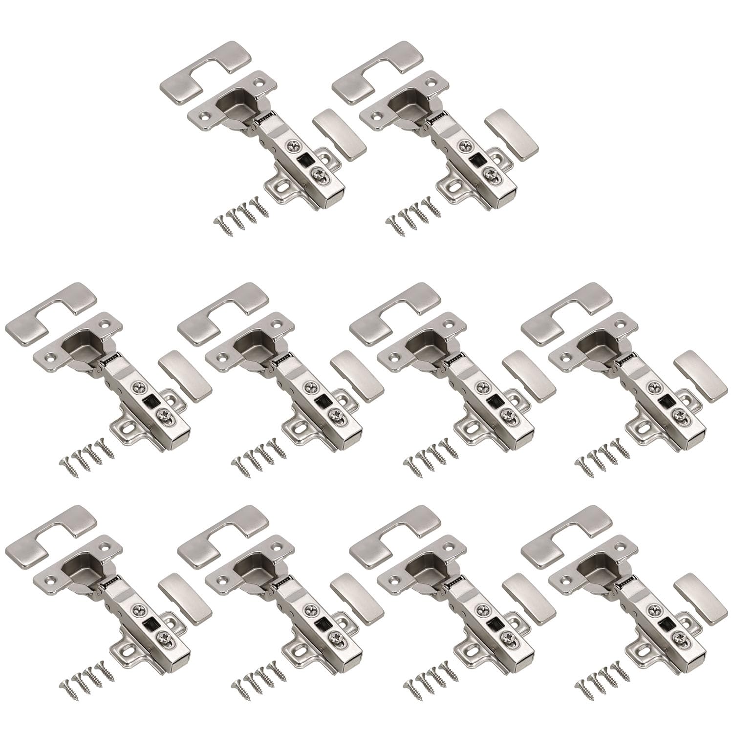 KOTARBAU Set of 10 Cupboard and Furniture Hinges for Cabinet Doors Pot Hinges Kitchen Cabinet Hinges 35 mm Pot Hinges