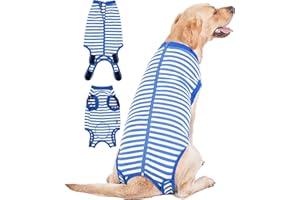 Sychien Dog Recovery Suit Post Surgery Shirt for Puppy,Small Female Male Wound Protective Suit,Blue S