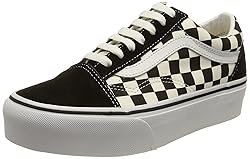 Vans Unisex Low-Top Sneakers, Black White, 6.5 US Men