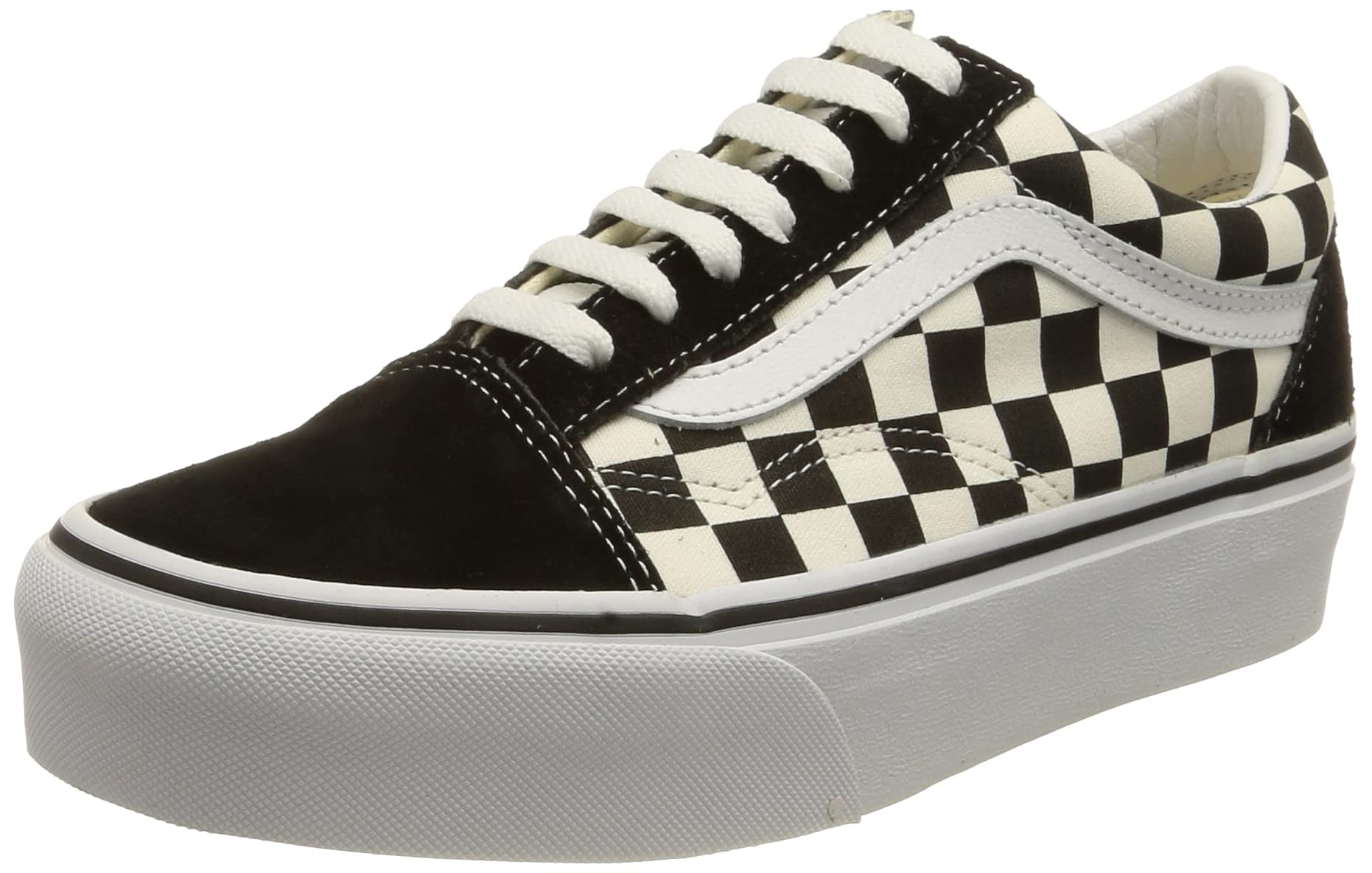Vans Unisex Low-Top Sneakers, Black White, 6.5 US Men