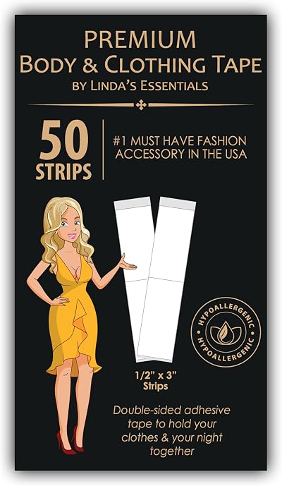 Linda's Essentials Double Sided Body Tape 50 Pack - Extra Adhesive
