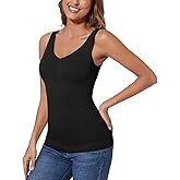 JOYSHAPER Women Tummy Control Shapewear Tank Tops V Neck Seamless Compression Camisole Slimming Body Shaper Camisole