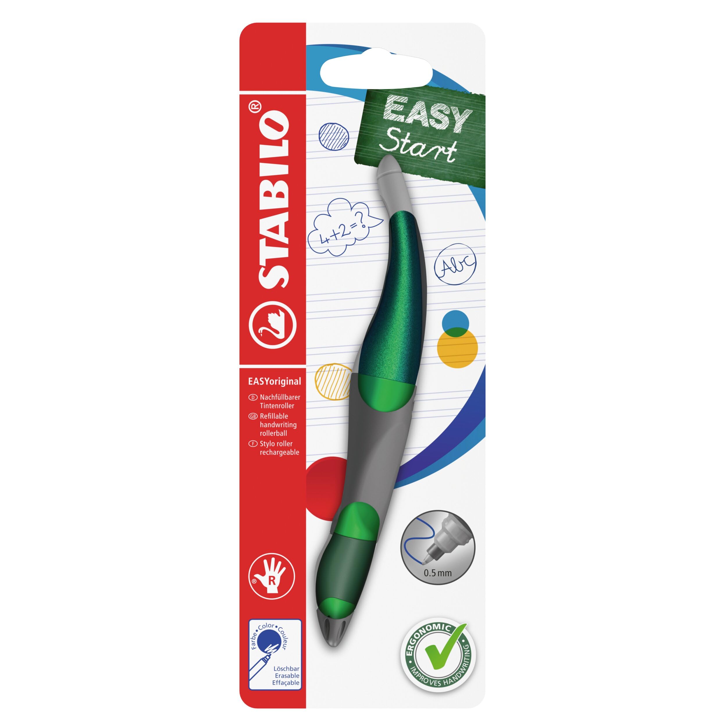 STABILO Handwriting Pen EASYoriginal Holograph - Right-Handed - holograph green