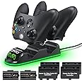 OIVO XSX Controller Charger Station with 2 Packs 1300mAh Rechargeable Battery Packs for Xbox Series X/S/One/Elite/Core Contro