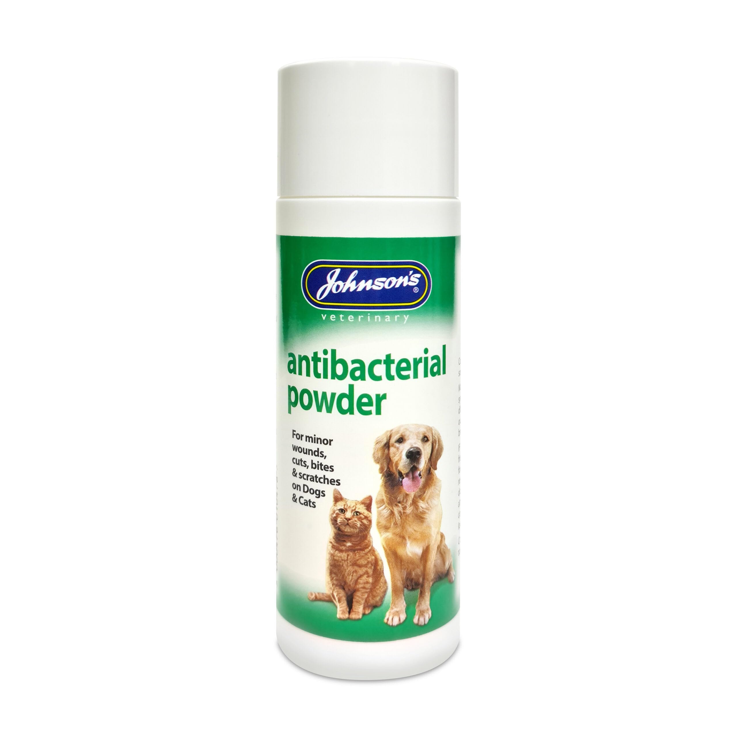 Johnsons Antibacterial Powder for Dogs, Cats, and Small Animals - Pet First Aid and Wound Care - 75g