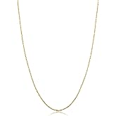 Kooljewelry 14k Yellow Gold Filled Or White Gold Filled Singapore Chain Necklace For Women And Men (1mm, 1.4mm, 1.7mm or 2mm - sizes from 14 to 30 inch long)