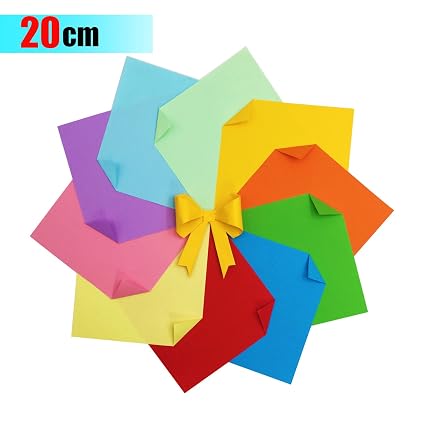 Papeles Origami 200 Hojas De Origami Papiroflexia Papel Colores Para Diy Manualidades Proyectos 20 X 20 Cm