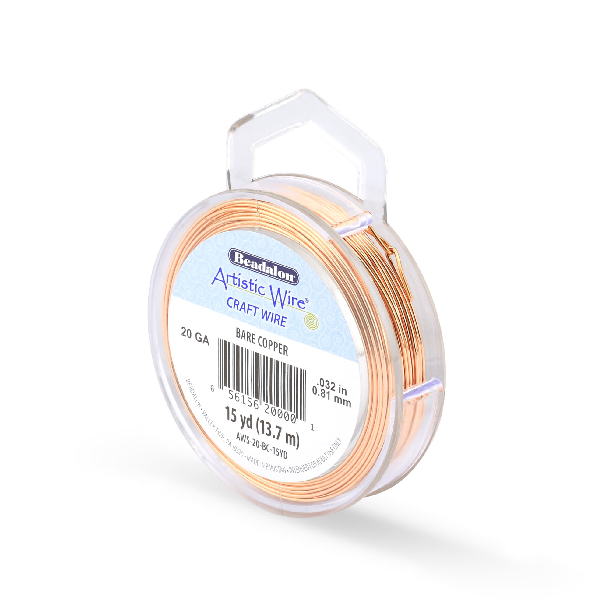 Beadalon 15-Yards Artistic 20-Gauge Bare Wire, Copper