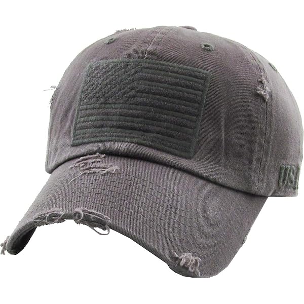 Armycrew USA Flag Embroidered Cotton Adjustable Cap - Low Profile Washed Twill Hat - View #11