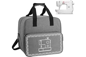 WITSTEP Sewing Machine Case Compatible with Singer/KPCB Mini Sewing Machine and Accessories, Portable Travel Tote Bag with Removable Bottom Pad, Adjustable Shoulder Strap & Multiple Pockets