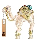YUFENG Mini Figurine Trinket Boxes Ornament Crystals ,Hand-painted Patterns Jewelry Trinket Box Hinged Collectible Ring Display Holders for Women or Girl (camel)