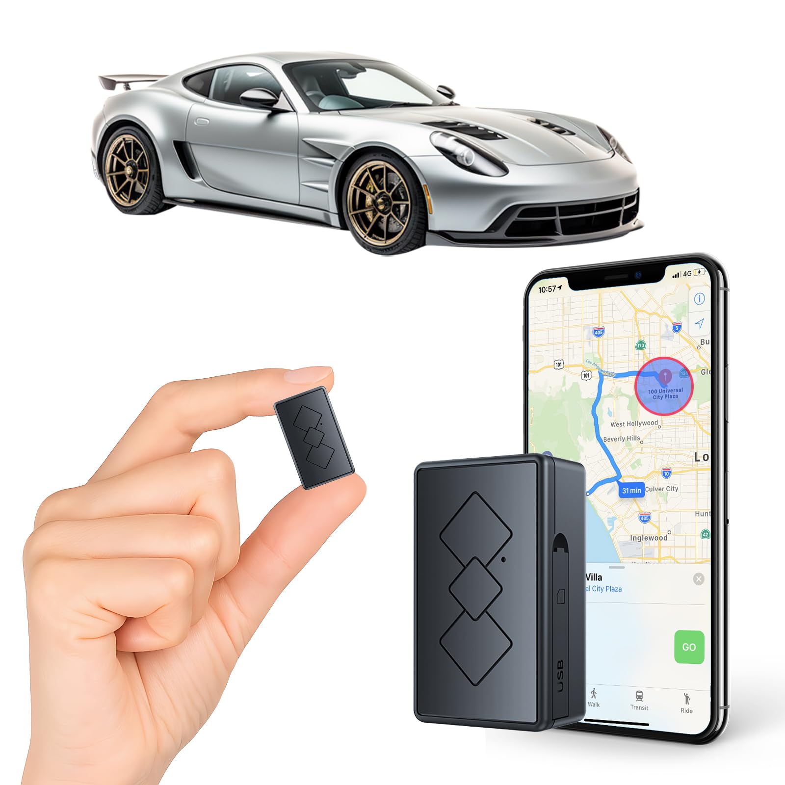 Photo 1 of Mini GPS Tracker for Vehicles,Portable Real Time Magnetic GPS Tracking Device for Car, Full Global Coverage Location Tracker for Kids,Dogs,Trucks/Person,No Subscription Required/No Monthly Fee