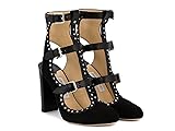 JIMMY CHOO Women's Black Suede Leather High Heel