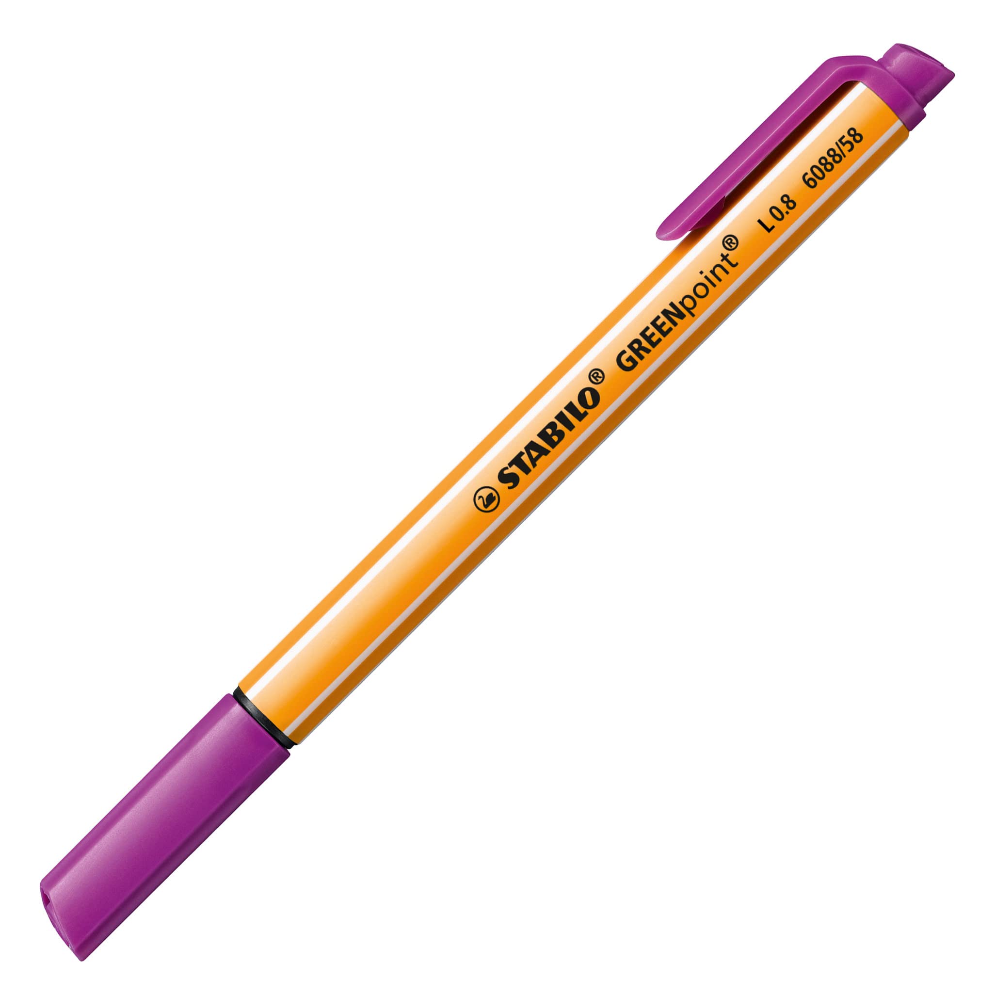 Eco-Friendly Fibre-Tip Sign Pen - STABILO GREENpoint - Pack of 1 - Lilac