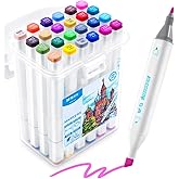 M&G Fine & Broad Dual Tip Art Markers, 24 Colors Water-Based Art Markers,Stocking Stuffers,Christmas Gift Idea for artists -Art Supplies