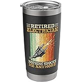retired electrician nothing shocks me anymore retro vintage Stainless Steel Insulated Tumbler